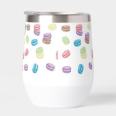 Farbenfrohe Pastel Watercolor Französische Macaron (Rechts)