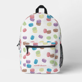 Farbenfrohe Pastel Watercolor Französische Macaron Bedruckter Rucksack