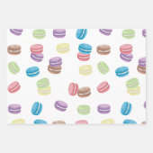 Farbenfrohe Pastel Watercolor Französische Macaron Geschenkpapier Set (Vorderseite)