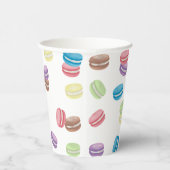 Farbenfrohe Pastel Watercolor Französische Macaron Pappbecher (Rechts)