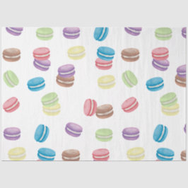 Farbenfrohe Pastel Watercolor Französische Macaron Seidenpapier