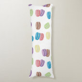 Farbenfrohe Pastel Watercolor Französische Macaron Seitenschläferkissen (Vorderseite Vertikal)