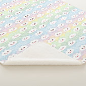 Farbenfrohe Pastel Waves Kawaii Emoji Clouds Muste Sherpadecke (3/4)