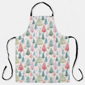 Farbenfrohe Pastel Weihnachtsbaum Muster Schürze (Vorderseite)
