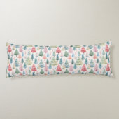 Farbenfrohe Pastel Weihnachtsbaum Muster Seitenschläferkissen (Rückseite)