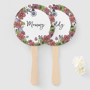 Farbenfrohe Pastel Wildblume Baby Showspiele Fächer
