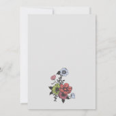 Farbenfrohe Pastel Wildblume Kinderdusche Einladun Einladung (Rückseite)