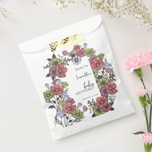 Farbenfrohe Pastel Wildblume Kinderdusche Geschenktütchen (Versiegelt)