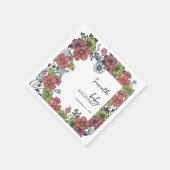 Farbenfrohe Pastel Wildblume Kinderdusche Serviette (Ecke)