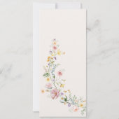 Farbenfrohe Pastel-Wildblumen Hochzeitkarte Einladung (Rückseite)