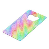 Farbenfrohe Pastel Wirbel Abstrakt Girl Geldkarten Flaschenöffner (Vorderseite Schrägansicht)