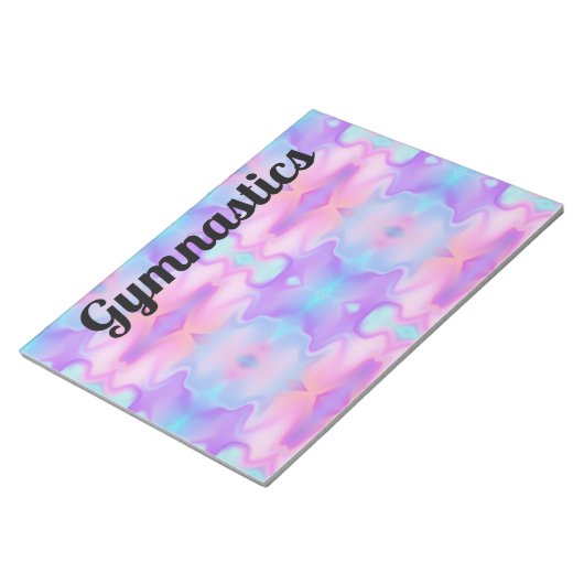 Farbenfrohe Pastelgymnastik Notepad Notizblock (angewinkelt)