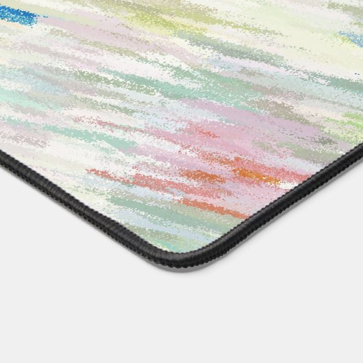 Farbenfrohe Pastell Abstrakt gestreifte Schreibtis Schreibtischunterlage (Ecke)