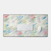 Farbenfrohe Pastell Abstrakt gestreifte Schreibtis Schreibtischunterlage (Tastatur & Maus)