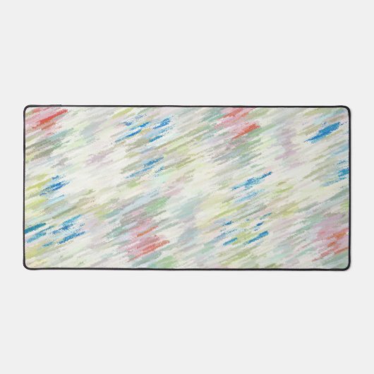 Farbenfrohe Pastell Abstrakt gestreifte Schreibtis Schreibtischunterlage (Vorderseite)