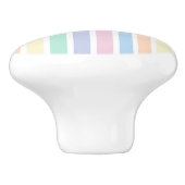 Farbenfrohe Pastell gestreifte Decke Knob Keramik Keramikknauf (Seitenansicht)