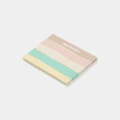 Farbenfrohe Pastell Gold Personalisierte Farbstrei Post-it Klebezettel (angewinkelt)