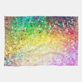 Farbenfrohe Pastell Gradient Glitzer Pattern Küchentuch (Horizontal)