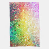 Farbenfrohe Pastell Gradient Glitzer Pattern Küchentuch (Vertikal)