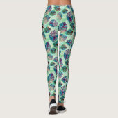 farbenfrohe Pastell-Herbstlaube Leggings (Rückseite)