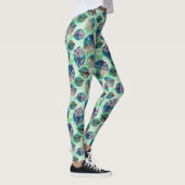 farbenfrohe Pastell-Herbstlaube Leggings (Rechts)