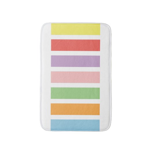 farbenfrohe Pastell Hues Badematte (Vorderseite Vertikal)