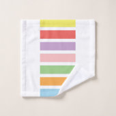 farbenfrohe Pastell Hues Badhandtuch Set (Waschlappen)
