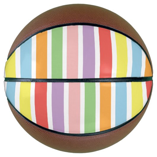 farbenfrohe Pastell Hues Basketball (Vorderseite)