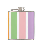 farbenfrohe Pastell Hues Flachmann (Vorderseite)