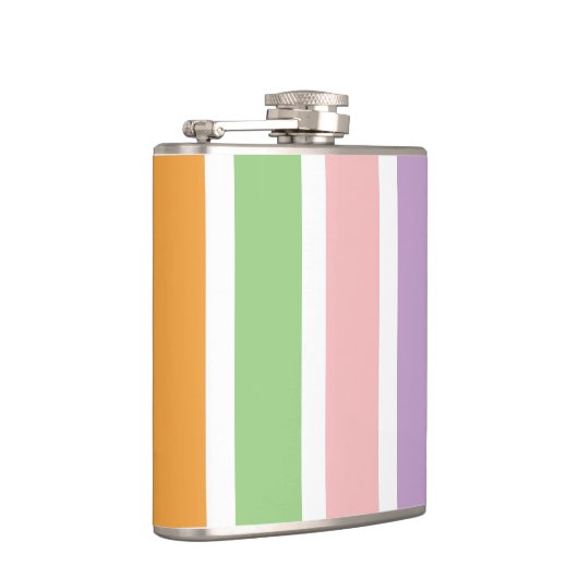 farbenfrohe Pastell Hues Flachmann (Rechts)