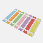 farbenfrohe Pastell Hues Fußmatte (Schrägansicht)