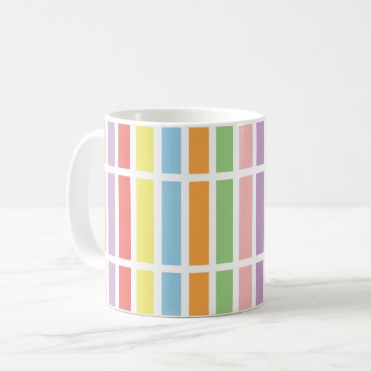 farbenfrohe Pastell Hues Kaffeetasse (Vorderseite Links)