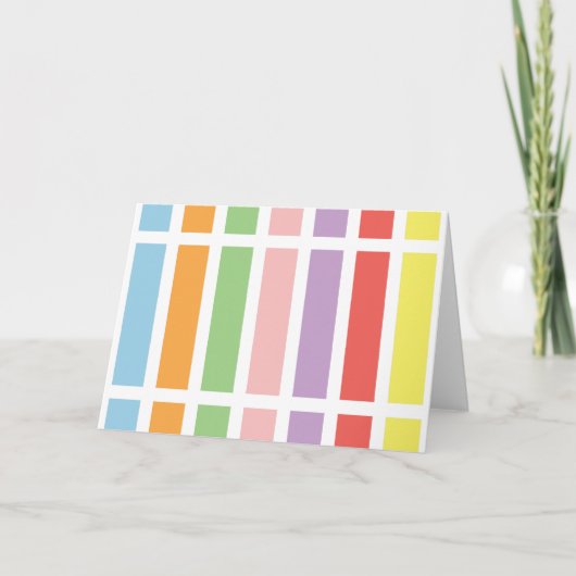 farbenfrohe Pastell Hues Karte (Vorderseite)