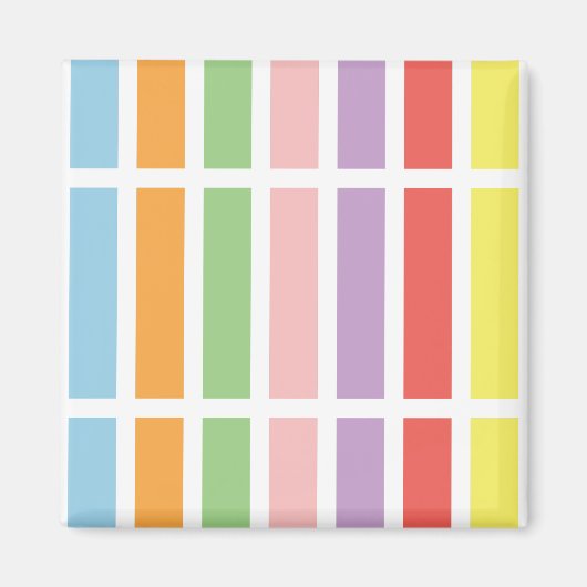 farbenfrohe Pastell Hues Magnet (Vorne)