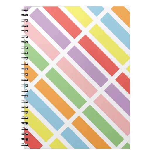 farbenfrohe Pastell Hues Notizblock (Vorderseite)