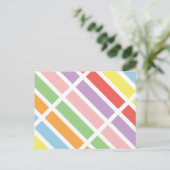 farbenfrohe Pastell Hues Postkarte (Stehend Vorderseite)