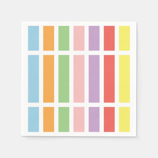 farbenfrohe Pastell Hues Serviette (Vorderseite)