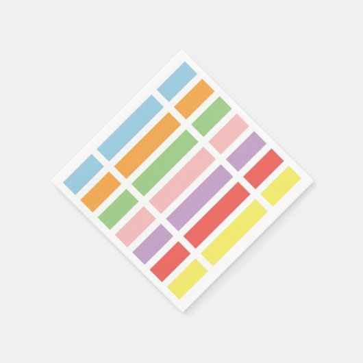 farbenfrohe Pastell Hues Serviette (Ecke)