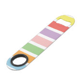 farbenfrohe Pastell Hues Speed Flaschenöffner (Rückseite Schrägansicht)