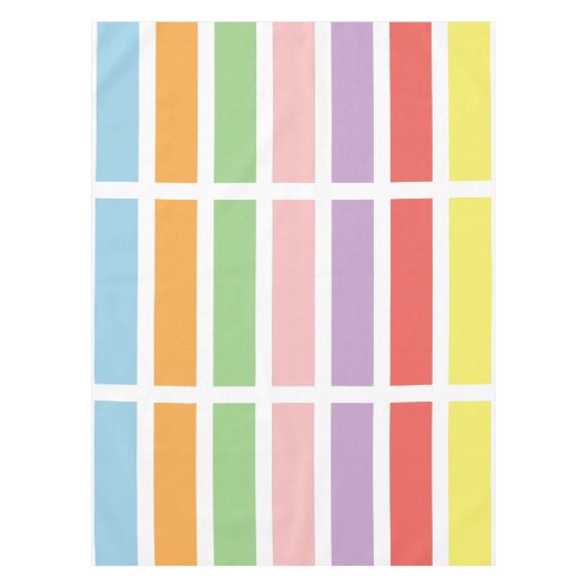 farbenfrohe Pastell Hues Tischdecke (Vorderseite)