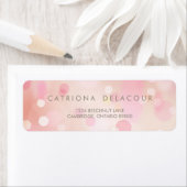 Farbenfrohe Pastell Lights Bokeh-Adressetikett (Insitu)