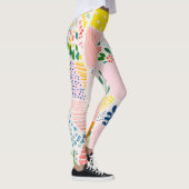 Farbenfrohe Pastell-Patchwork-Preppy Leggings (Rechts)