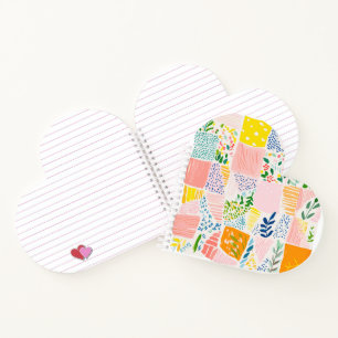 Farbenfrohe Pastell-Patchwork-Preppy Notizblock