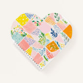 Farbenfrohe Pastell-Patchwork-Preppy Notizblock (Vorderseite)