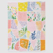 Farbenfrohe Pastell-Patchwork-Preppy Seidenpapier (Vorderseite)