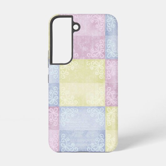 Farbenfrohe Pastell-Patchwork Samsung Galaxy Hülle (Rückseite)