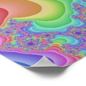 Farbenfrohe Pastell Rainbow Poster (Ecke)
