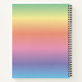 Farbenfrohe Pastell-Regenbogen-Farbeneinfarbigkeit Notizbuch (Rückseite)