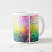Farbenfrohe Pastell Tones Retro Glitzer Jumbo-Tasse (Vorderseite Rechts)