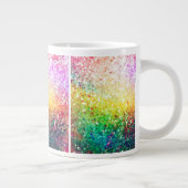 Farbenfrohe Pastell Tones Retro Glitzer Jumbo-Tasse (Rechts)
